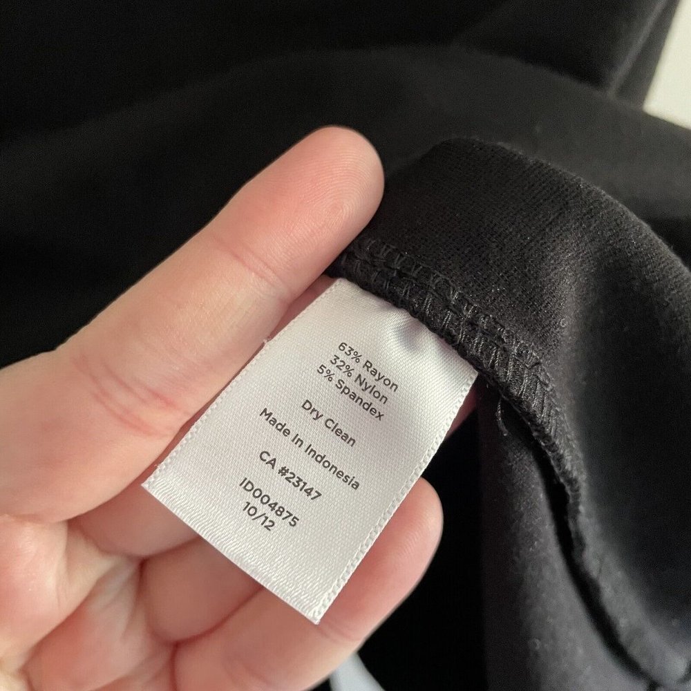 Talbots Black Sleeveless Dress with White Trim - Picture 6 of 7